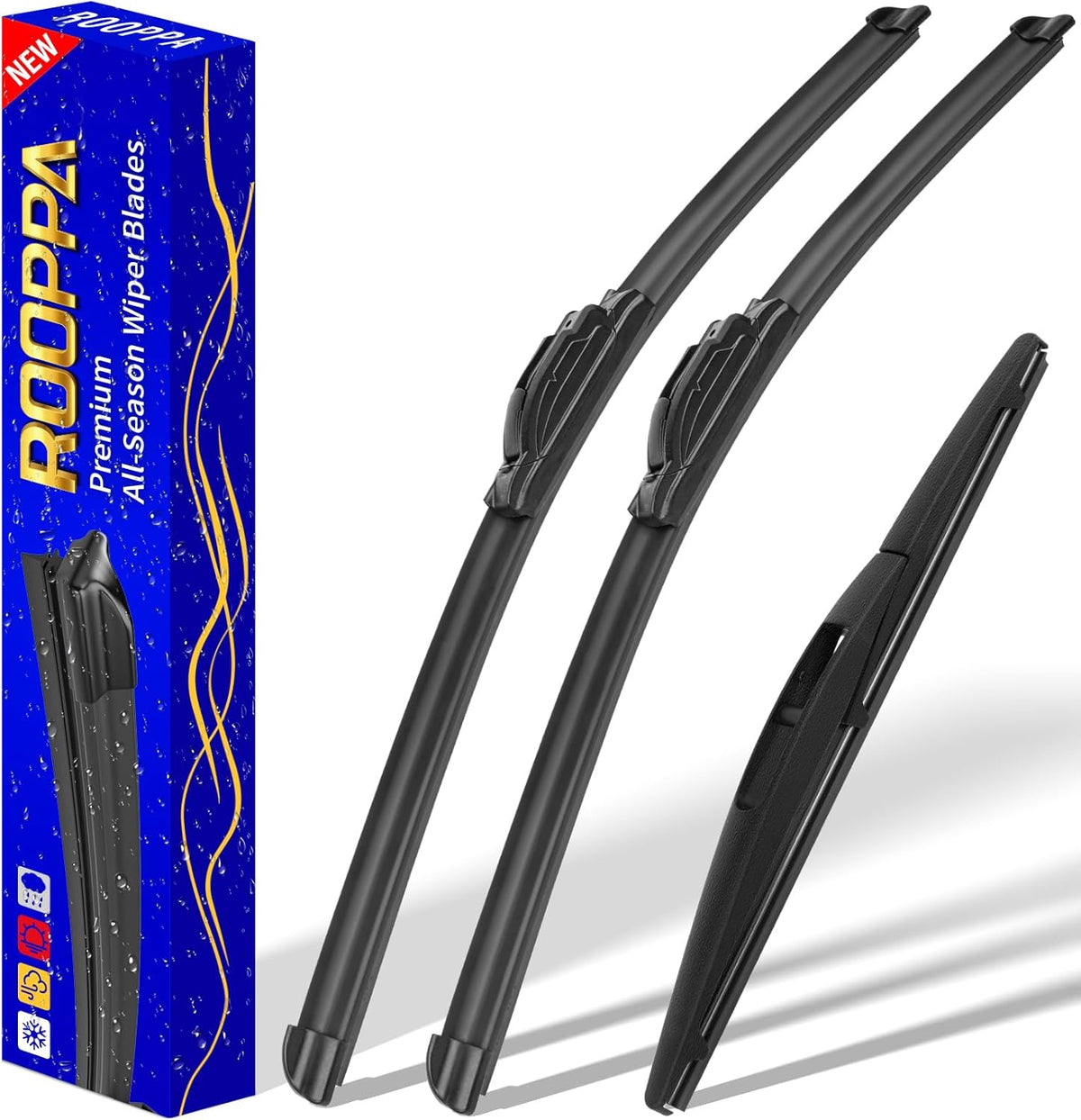 3 wipers Replacement for 2012-2018 Subaru Forester/2015-2019 Subaru Outback, Windshield Wiper Blades Original Equipment Replacement - 26"/17"/14" (Set of 3) U/J HOOK - Colors A