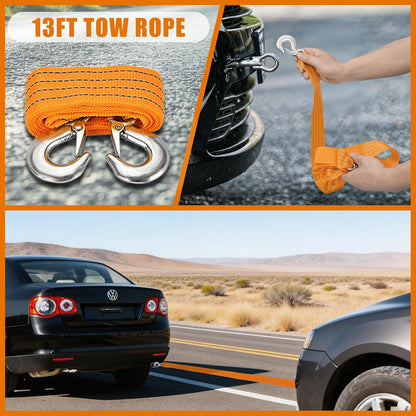 Car Roadside Emergency Kit Automotive Car Safety Kits for Vehicles Woman Man Teen Black