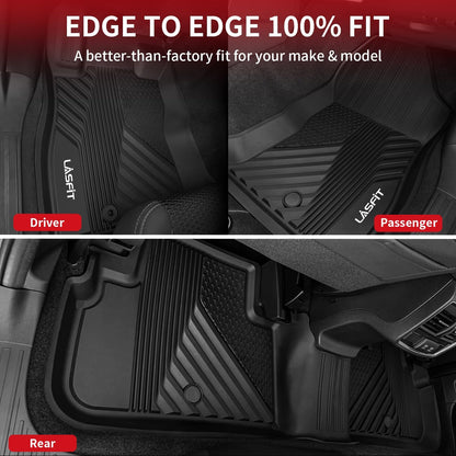 LASFIT Floor Mats Fits for Hyundai Sonata 2020-2026 (Only for FWD & Gas) & Kia K5 2021-2025 (Only for FWD) Custom Fit TPE All Weather Floor Liners Car Mats Accessories, Black