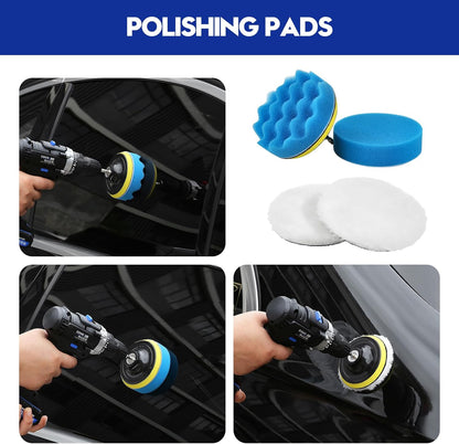 Qydipclin 45Pcs Car Detailing Kit, Car Detailing Brush Set, Car Wash Cleaning Kit, Car Detailing Brushes, Professional Car Care Kit for Interior Exterior Wheels, Blue