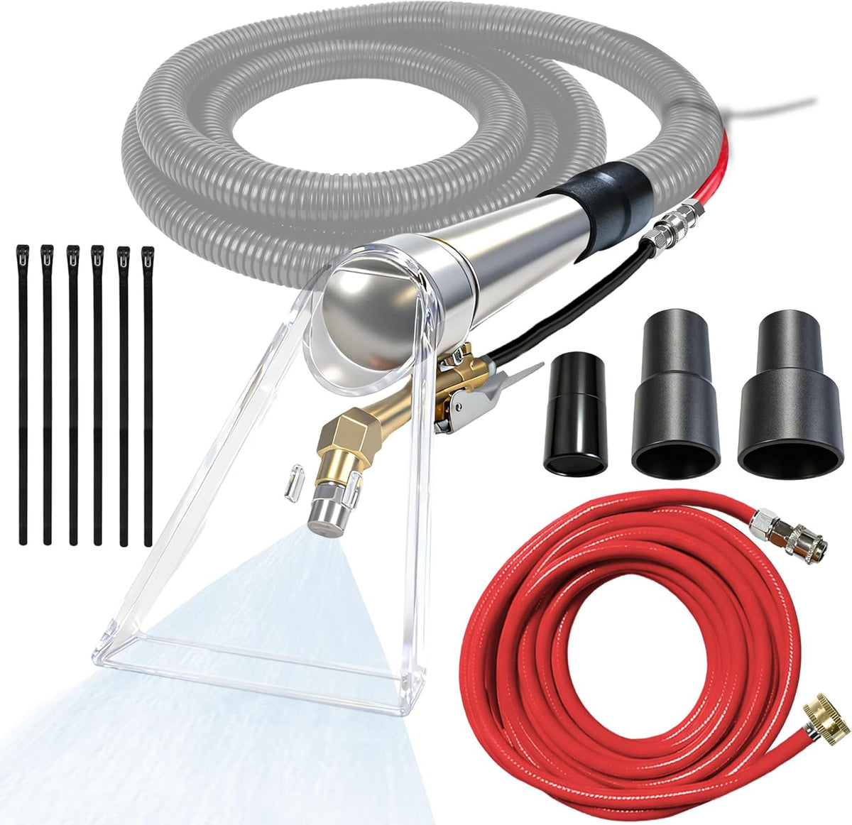 Shop Vac Extractor Attachment Kit for Wet/Dry Vacuum, Universal Hose Adapter for Carpet Upholstery Cleaning & Auto Detailing