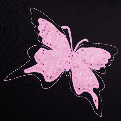 Flying Banner Butterfly car seat Covers ful Set Fashion Universal Lady Woman Female Rear Bench Split Colorized (Pink, 2 Fronts - Lace)