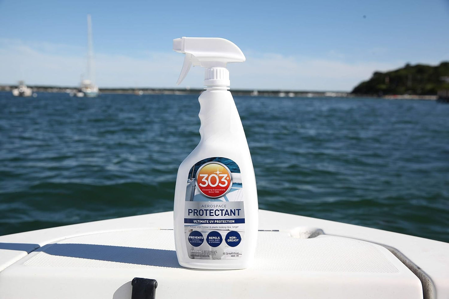 303 Products Marine Aerospace Protectant Spray, UV Protection for Boat Vinyl & Surfaces – Repels Dust, Dirt & Staining, Matte Finish, Restores Like-New Appearance, 32 oz