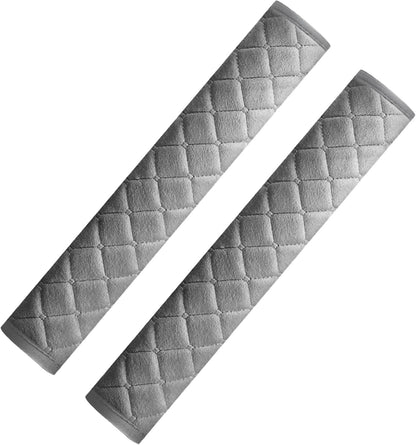 HighnessHwoo Extra Long Seatbelt Covers for Adults Kids Women & Men, Soft Car Seat Belt Strap Cushion for Sedan, SUV, Trucks, Shoulder Neck Chest Protector Pads, Auto Accessories, 1pc, Gray, 25.5in