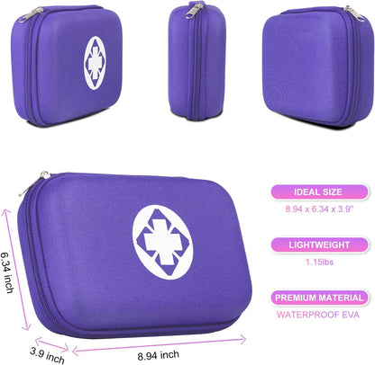 276PCS First Aid Kit Home Car Camping Hiking Emergency Supplies Small Compact Lovely Bag for School Outdoor, Basic Outdoor Essentials Survival Kit for Travel AMORNING