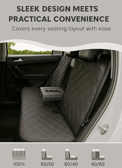 fidozen Waterproof Dog Car Seat Cover for Back Seat: Suitable for Small and Large Dogs, Hammock and Pet Protector, Backseat seat Cover (Full Bench, Medium(54" W))