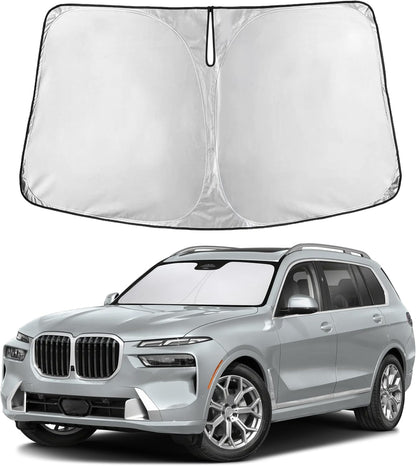 EcoNour Car Windshield Sun Shade | 2025 Upgraded Innovative No-Light-Pass Technology for Maximum Coverage | Foldable Sun Shade Keeps Your Vehicle Cool | Must-Have Car Accessories | Small (59" x 29") - Colors G