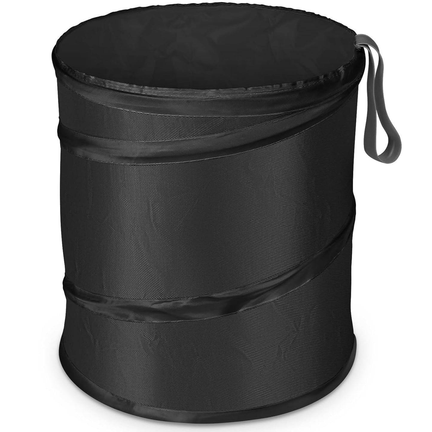 Car Trash Can, 2 Packs Mini Collapsible Pop-up Car Garbage Can, Waterproof Hanging Car Trash Bag with Velcro, Car Trash Bin, Black