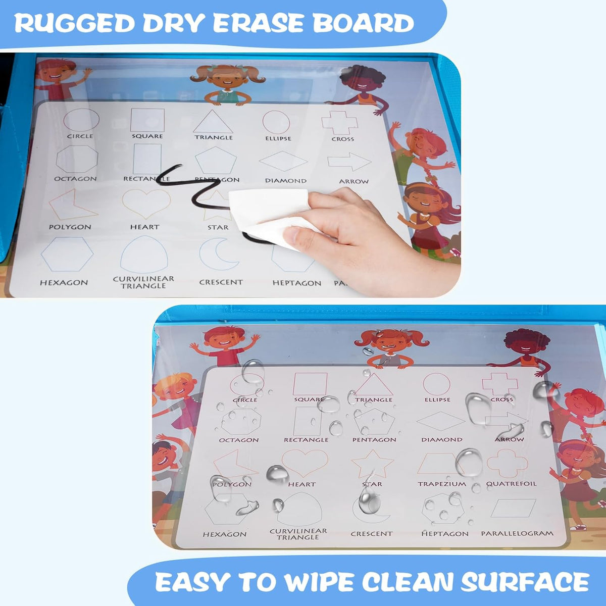 MENZOKE Kids Travel Tray for Toddler Car Seat, Road Trip Activities for Kids with iPad Holder Stand & Dry Erase Board, Road Trip Essentials Accessories Lap Tray as Travel Gifts for Kid, Pink