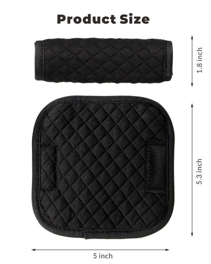 2 Pack Car Seat Belt Covers for Baby Kids, Reversible Soft Car Seat Shoulder Strap Pads, Seatbelt Cushion, Neck Strap Covers for Stroller, Carrier, Pushchair (Black Star)