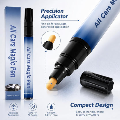 All Cars Magic Pen for Car Scratches Remover, Quick Paint Scratch Repair Magic Car Scratch Removal Pen Flawless for All Vehicles, Easy Use Weatherproof Fits All Cars Colors