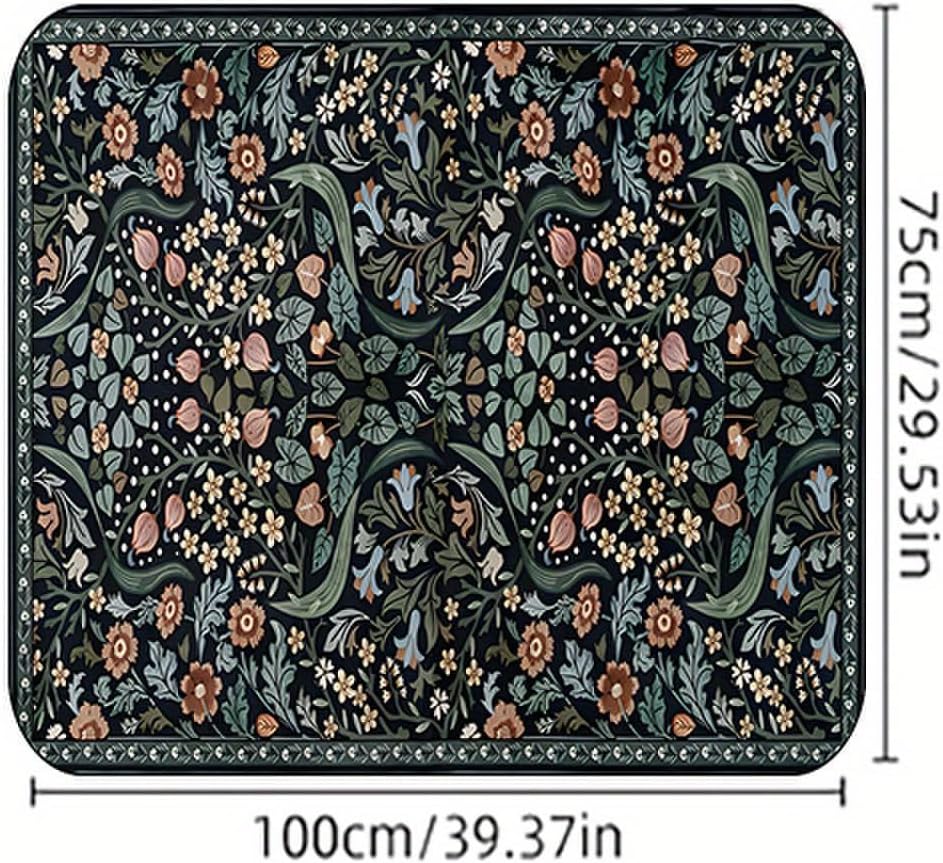 Universal Car Trunk Mat 29" x 39",Purple Colorful Flowers All Weather Trunk Protection Cargo Liner, Durable Cargo Mat Rear Trunk Liner,Stylish Vehicle Interior Accessories Suitable for Most Car Models