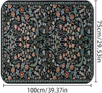 Universal Car Trunk Mat 29" x 39",Purple Colorful Flowers All Weather Trunk Protection Cargo Liner, Durable Cargo Mat Rear Trunk Liner,Stylish Vehicle Interior Accessories Suitable for Most Car Models