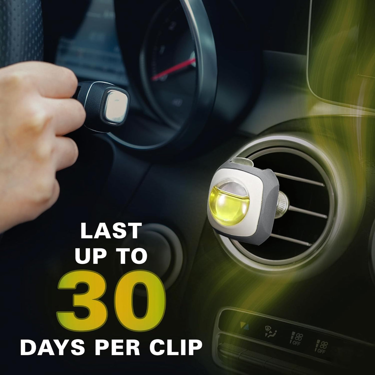 Air Jungles New Car Scent Car Air Freshener Vent Clip, 6 Count Long Lasting Up to 180 days, Natural Essential Oil Car Fragrance Accessories for Women and Men, Odor Eliminator - 4ml Each