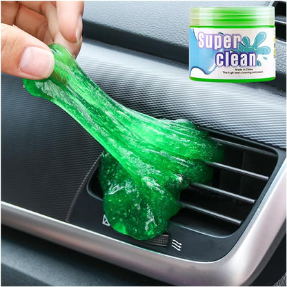 Car Cleaning Gel, Vehicle Dust Detailing Putty Slime Cleaner Kit for Air Vent, Reusable Automotive Interior Detail Clean Mud Removal Tool, Universal for SUV Sedan Truck (Blue)