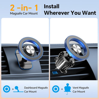 Kaistyle for Magsafe Car Mount【Strong Magnets】Magnetic Phone Holder for Car Phone Holder Mount Dash Mounted Holders Phone Holders for Your Car Accessories for Women Men for iPhone 17 Pro Max 16 15 14
