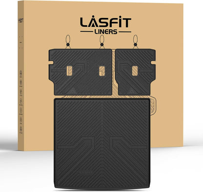 LASFIT Floor Mats for Honda CR-V 2026 2025 2024 2023 (Gasoline & Hybrid & e:FCEV), All Weather TPE Custom Fit Anti-Slip Pet Friendly Car Liners, 1st & 2nd Row Black