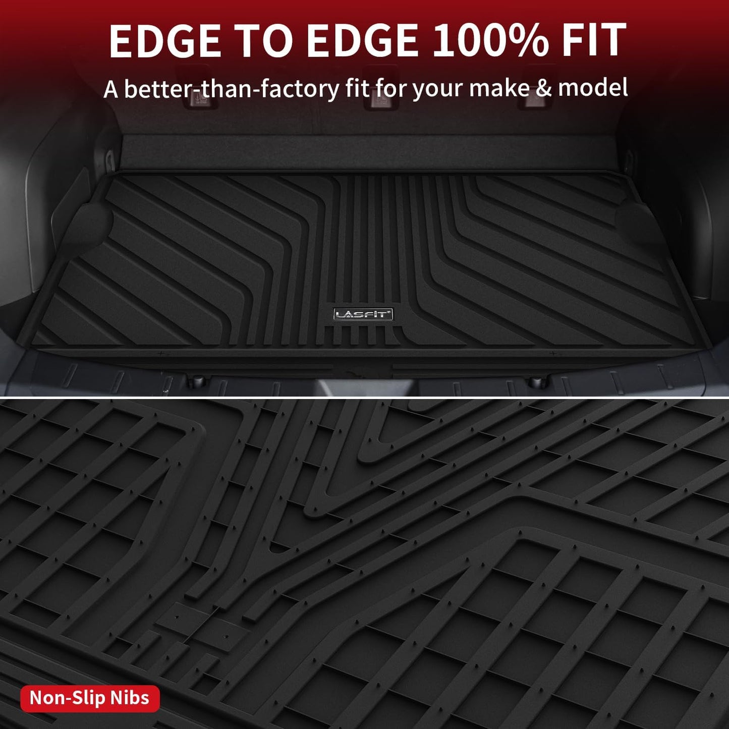 LASFIT Floor Mats Fits for Hyundai Sonata 2020-2026 (Only for FWD & Gas) & Kia K5 2021-2025 (Only for FWD) Custom Fit TPE All Weather Floor Liners Car Mats Accessories, Black
