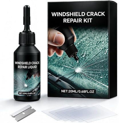 Cracked Windshield Repair Kit for Chips and Cracks, Car Windshield Crack Repair Kit, Glass Repair Liquid for Cracks, Rock Chip Repair Kit Windshield, Windshield Chip Repair Kit.