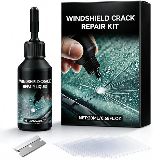 Cracked Windshield Repair Kit for Chips and Cracks, Car Windshield Crack Repair Kit, Glass Repair Liquid for Cracks, Rock Chip Repair Kit Windshield, Windshield Chip Repair Kit.