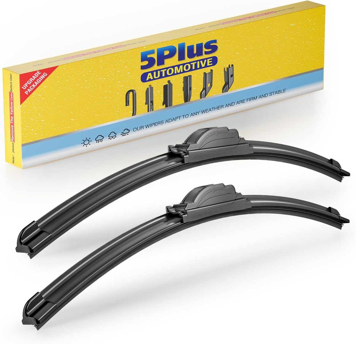 5 PLUS 22 Inch Windshield Wiper Blades 2 Pack(Pack Of 2), All-Season Performance Automotive Replacement Windshield Wiper Blades for My Car