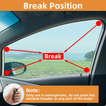 16Pcs Window Breaker Seatbelt Cutter, Portable 3 in 1 Glass Breaker/Seat Belt Cutter/Survival Whistle Car Window Breaker Keychain, Safety Emergency Escape Tools, Multifunctional Car Accessories