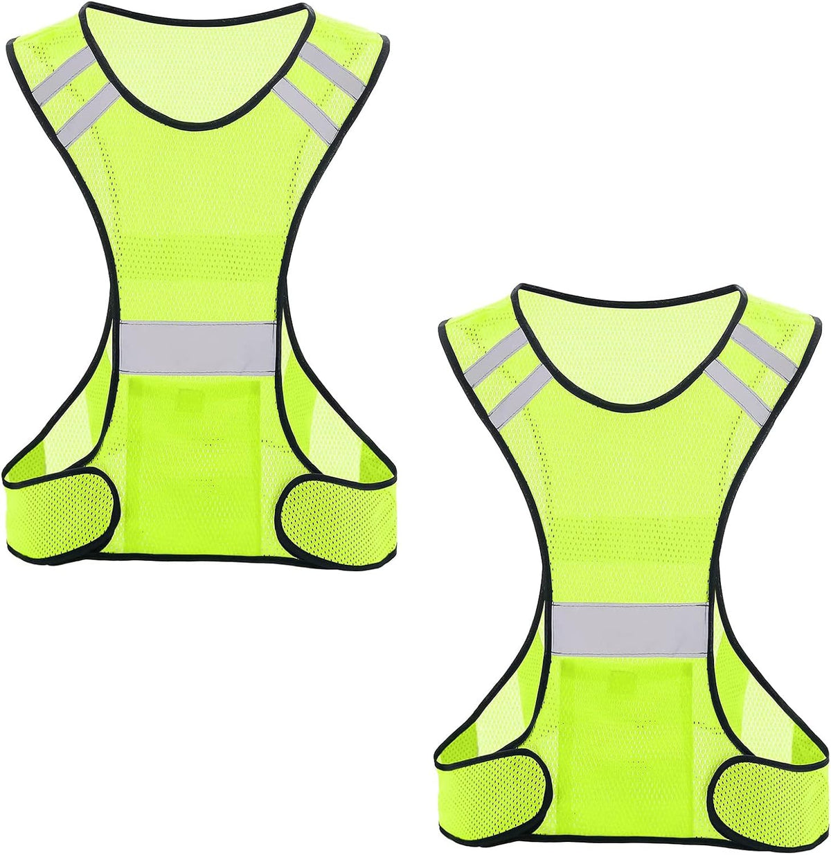 TCCFCCT Reflective Running Vest, High Visibility Running Gear with Large Pocket