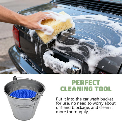 Car Wash Bucket Grit Trap Inserts, Vehicle Detailing Wash Filter for Remove Dust and Dirt, Automotive Cleaning Tool Fits 12 Inch Diameter Bucket, Universal for SUV RV Truck (Black)