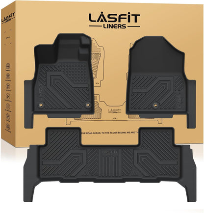 LASFIT Floor Mats and Cargo Liner for Honda CR-V 2026 2025 2024 2023 (Gasoline & Hybrid & e:FCEV), All Weather TPE Car Trunk Mat (Upper Position), 1st & 2nd Row & Trunk Liner Full Set Black