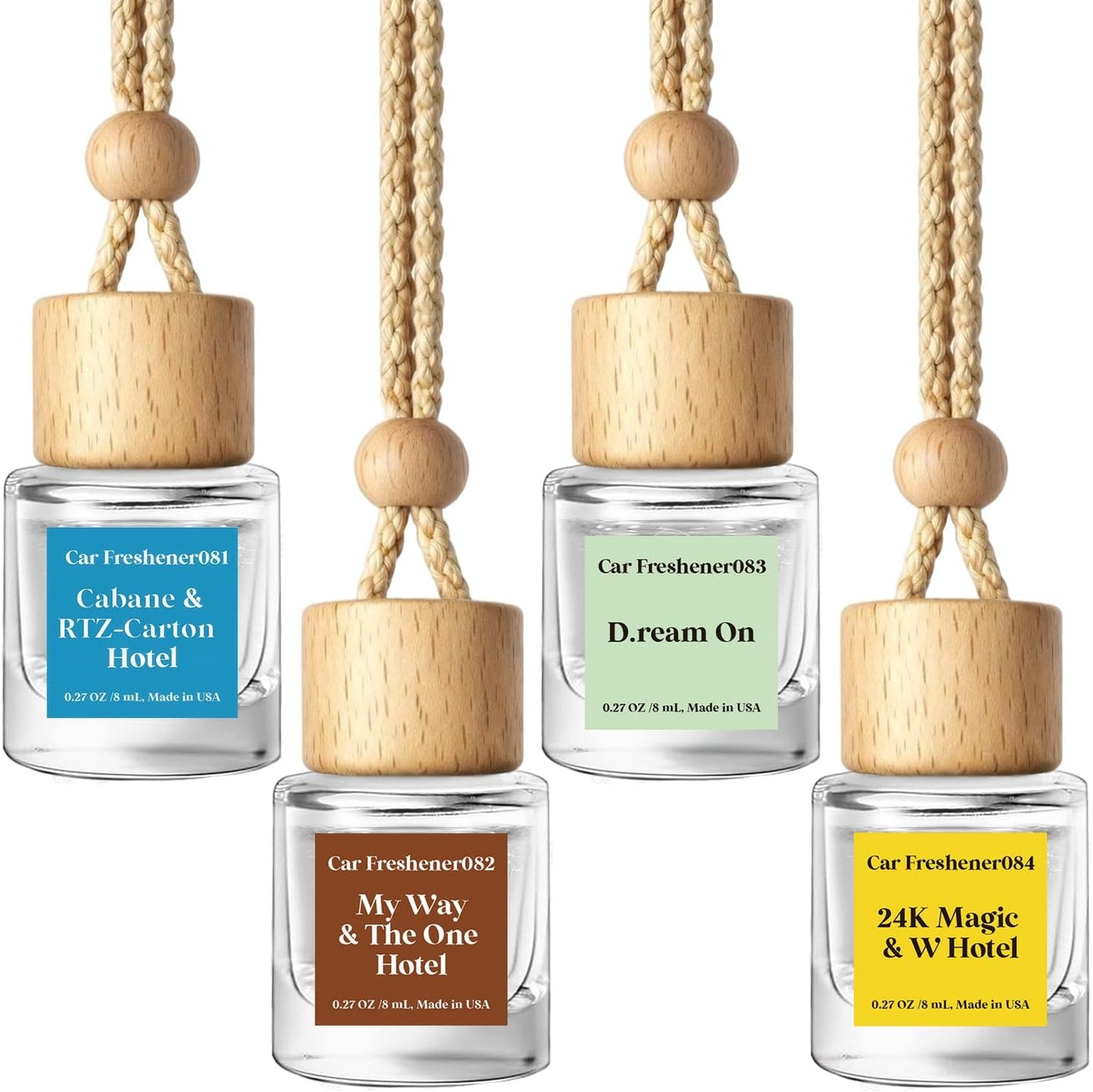 HoogaLife Car Air Freshener Diffuser 2 Pack Hanging Air Freshener Diffuser - Vanilla Cream Fragrance Oil Air D iffuser for Car, 45+ days Long Lasting Fragrance Made in USA C ar Air Fresheners (V54)