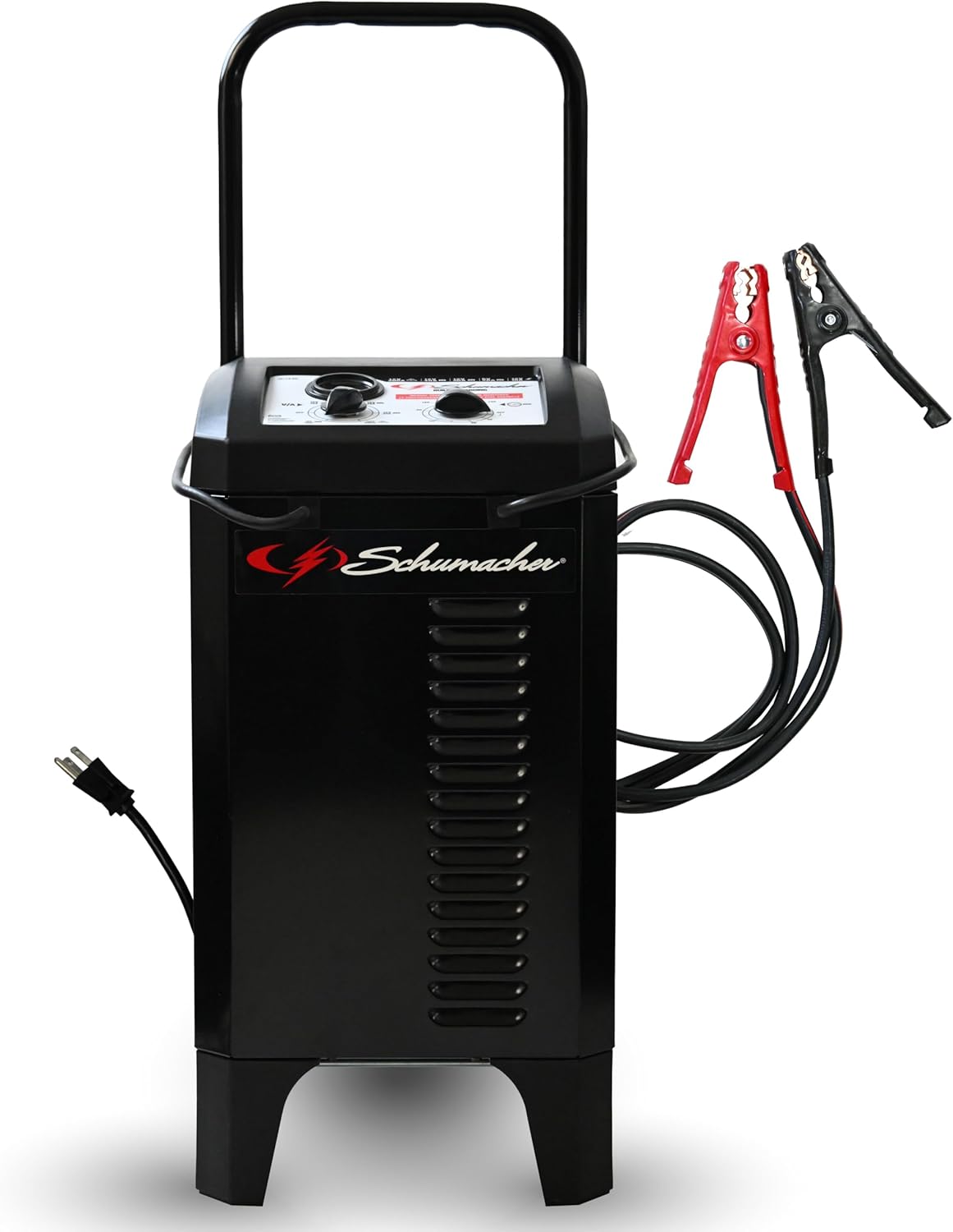 Schumacher Electric Wheeled Manual 10A Car Battery Charger and 250A Engine Starter, 2-in-1 Solution, 50A Boost, for 6V/12V Power Sport, Automotive, and Marine Batteries, SC1445