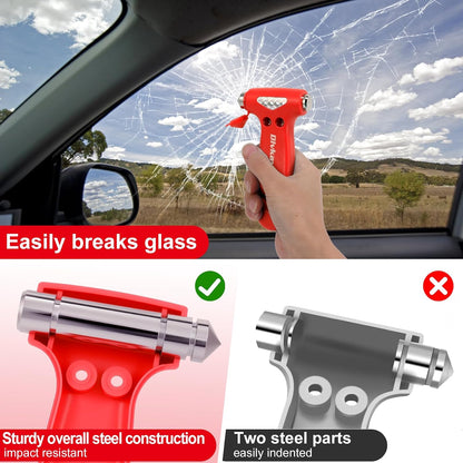 Window Breaker, 3-in-1 Emergency Escape Tool with Car Safety Hammer and Seat Belt Cutter, Safety Emergency Car Escape Tool, Road Trip Essential and Must Haves