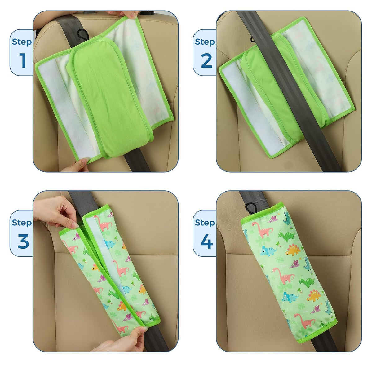 COOLBEBE Car Seat Straps Shoulder Pads for Baby Kids, Super Soft Seat Belt Covers for All Car Seats/Pushchair/Stroller/High Chair