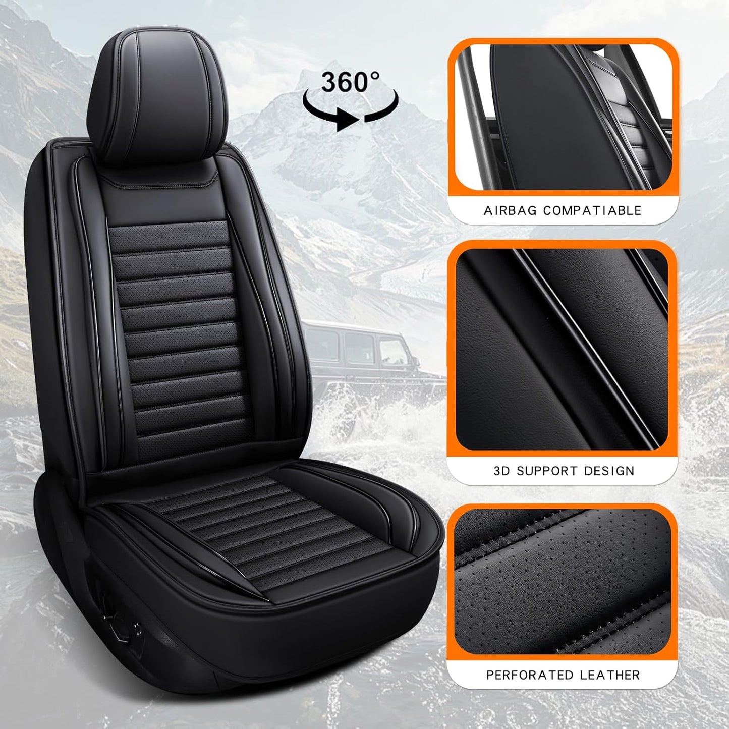 MINGBRON Leather Car Seat Covers,Car Seat Protector Waterproof,Seat Covers Full Set, Car Seat Protectors 5 Seats,Automotive Seat Covers Fit Most Cars Wine Red