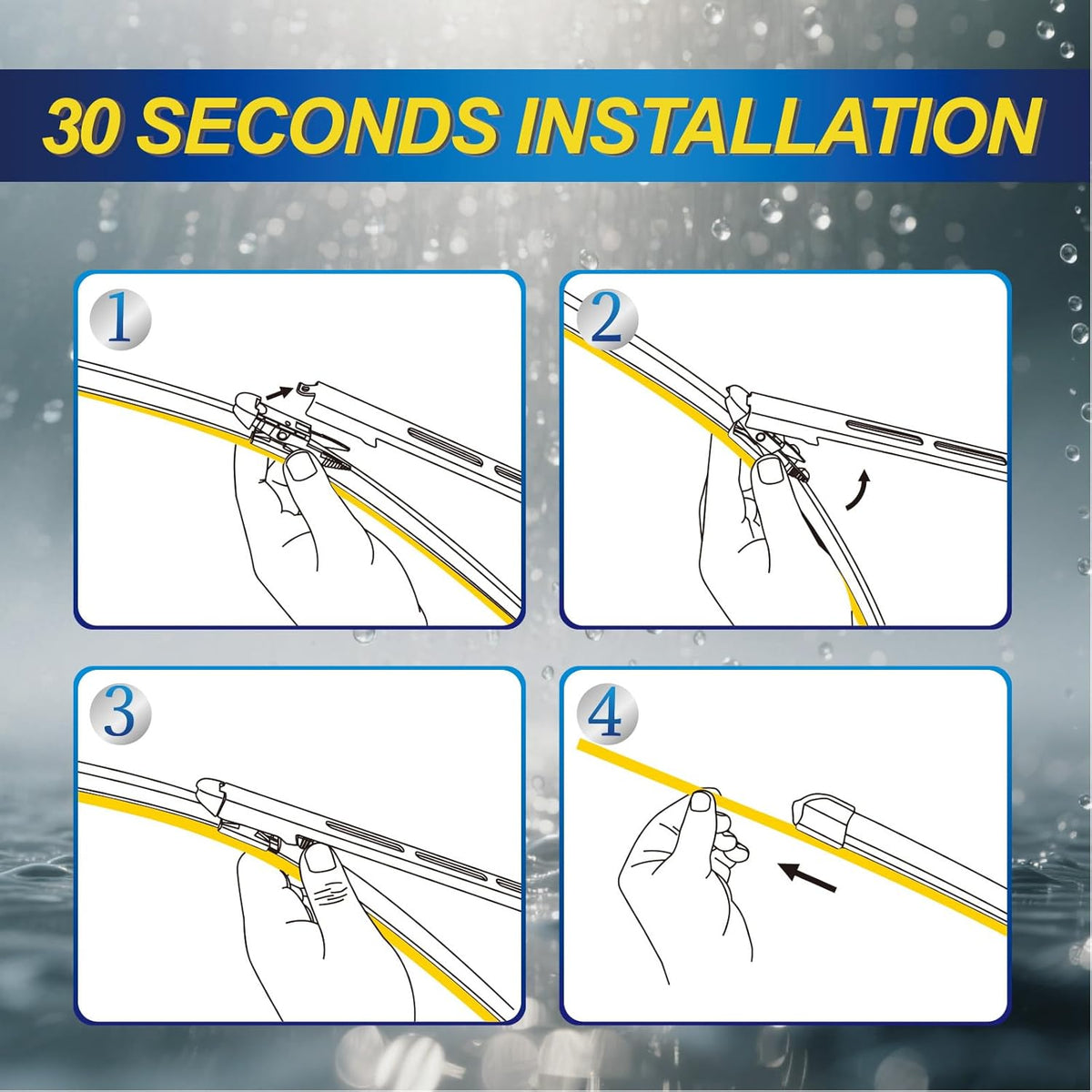 5 PLUS® Silicone Windshield Wipers Replacement for 2007-2014 Ford edge, 2007-2015 Lincoln MKX Wiper Blades(Set of 3),Automotive Replacement Windshield Wiper Blades For My Car-26"/20"/14" - Colors A