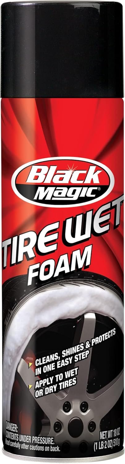 Black Magic 120228 Intense Foam Wheel & Tire Cleaner, High-Foaming Formula for Deep Cleaning, Removes Dirt, Grime & Brake Dust – Safe on All Wheels, 22 Fl Oz