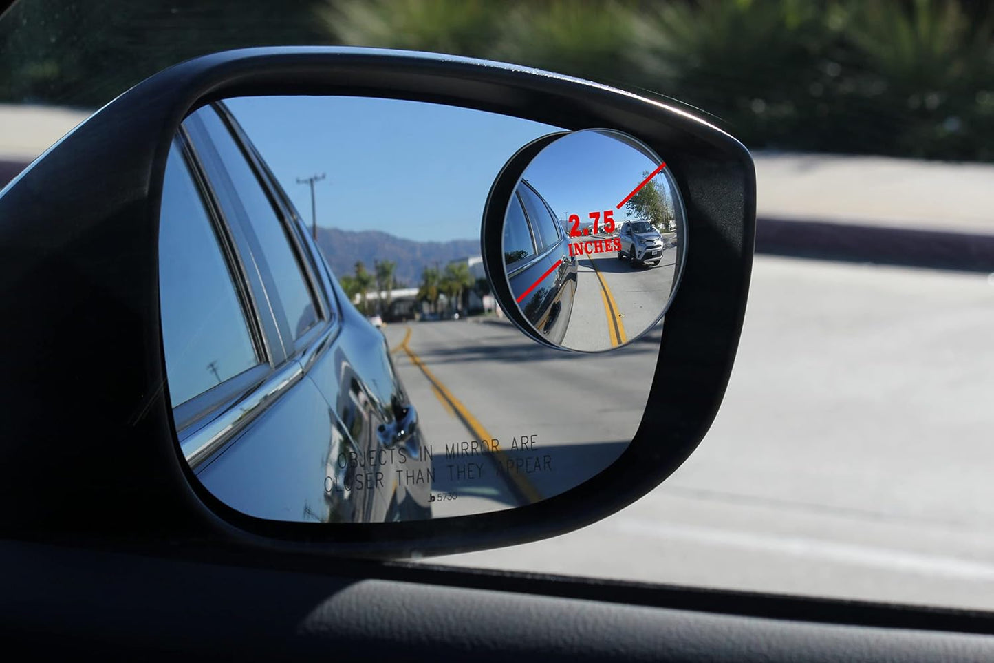 Superfan Blind Spot Mirrors for Cars by Safe View Company – Real Convex Glass for Clear Wide Angle Vision – Safer Lane Changes, Easy Stick-On, Weatherproof & Long Lasting Durability