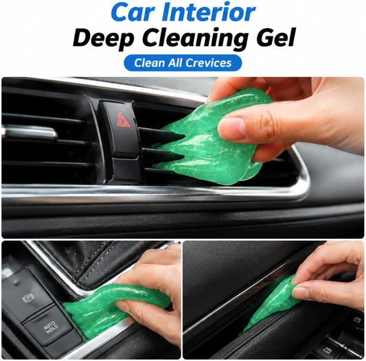 Car Cleaning Gel,Reusable Car Cleaning Putty for Interior Detailing, Car Cleaning Supplies, Auto Detailing Tools, Car Slime for Dust Removal, Car Accessories Interior, Car Cleaning Kit(10092-2)