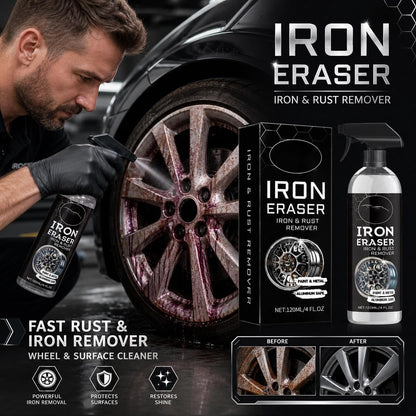 120ml Fast Rust and Iron Remover Spray, Removes Brake Dust and Rust, Safe on Paint, Metal and Aluminum, Wheel and Surface Cleaner, Easy Spray and Rinse