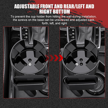 2 in 1 Car Cup Holder Expander with Phone Holder, 2.6"-3.93" Vehicle Cupholder Extender Adapter with Expandable Base, Auto Interior Water Bottle Accessories, Universal fit