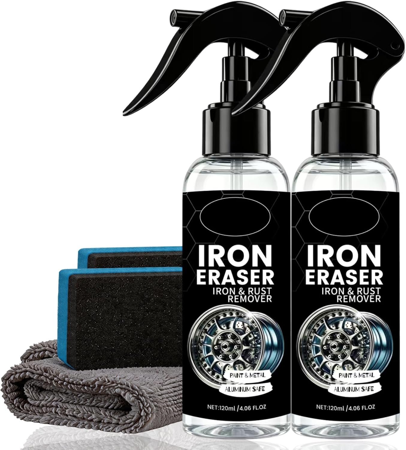 Automotive Rust Remover Spray, 100 Ml Iron Powder Remover, Removedor De Oxido para Carros, Iron Remover Car Detailing (1pcs)
