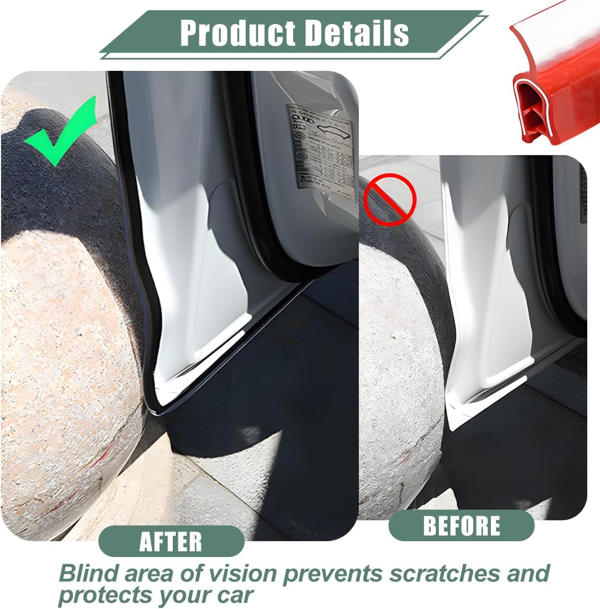 Osilly Car Door Edge Guards, 16Ft Rubber Seal Car Door Edge Trim, U Shape Door Edge Protector Guard, Aluminum Weather Proofing Automotive Door Edge Molding Protection for Most Car (Black)