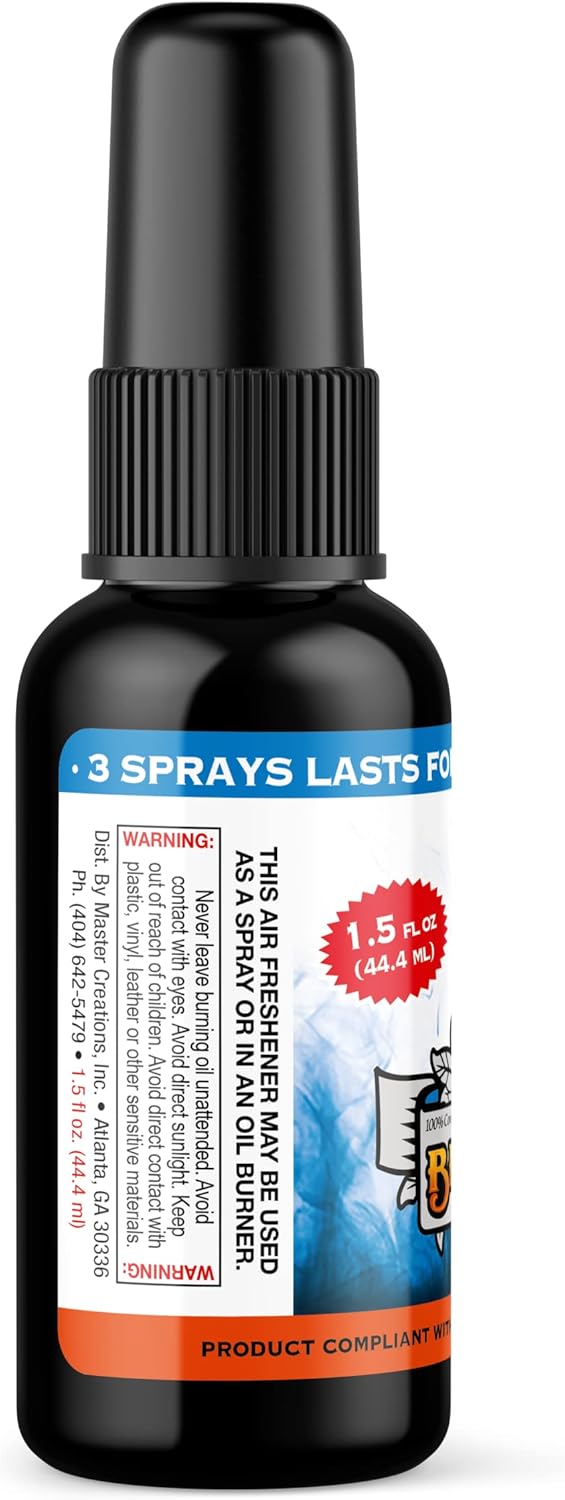 BluntPower (Baby Powder, 1 Pack) Concentrated Air Freshener Spray - Oil-Based Room Diffuser Spray - Long-Lasting Bathroom Scent, Car Freshener & Odor Eliminator - Colors A