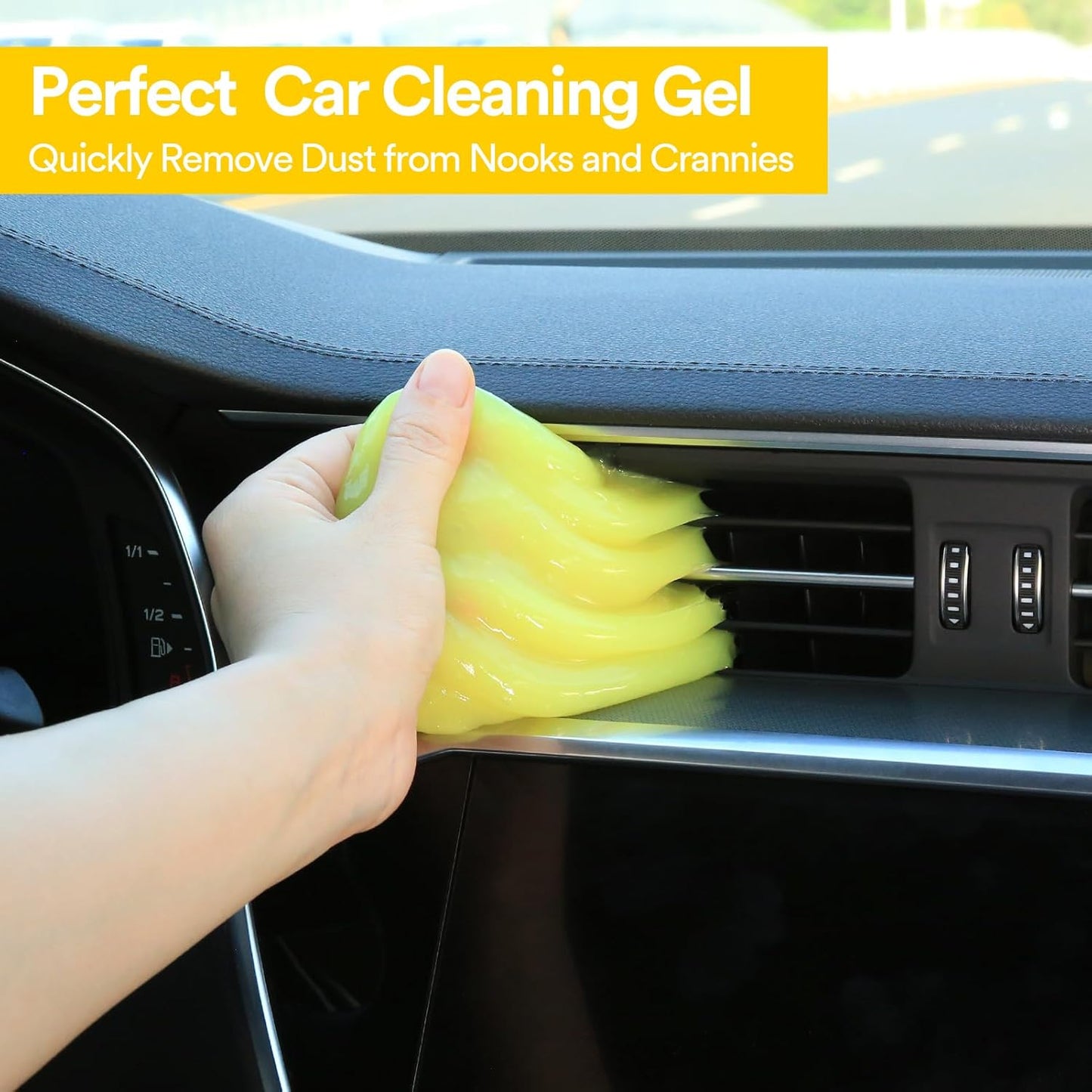 PULIDIKI Car Cleaning Gel Cleaning Putty Car Interior Cleaner Car Detailing Kit Car Cleaning Slime Car Cleaning Supplies Car Accessories Gifts for Men Women Purple