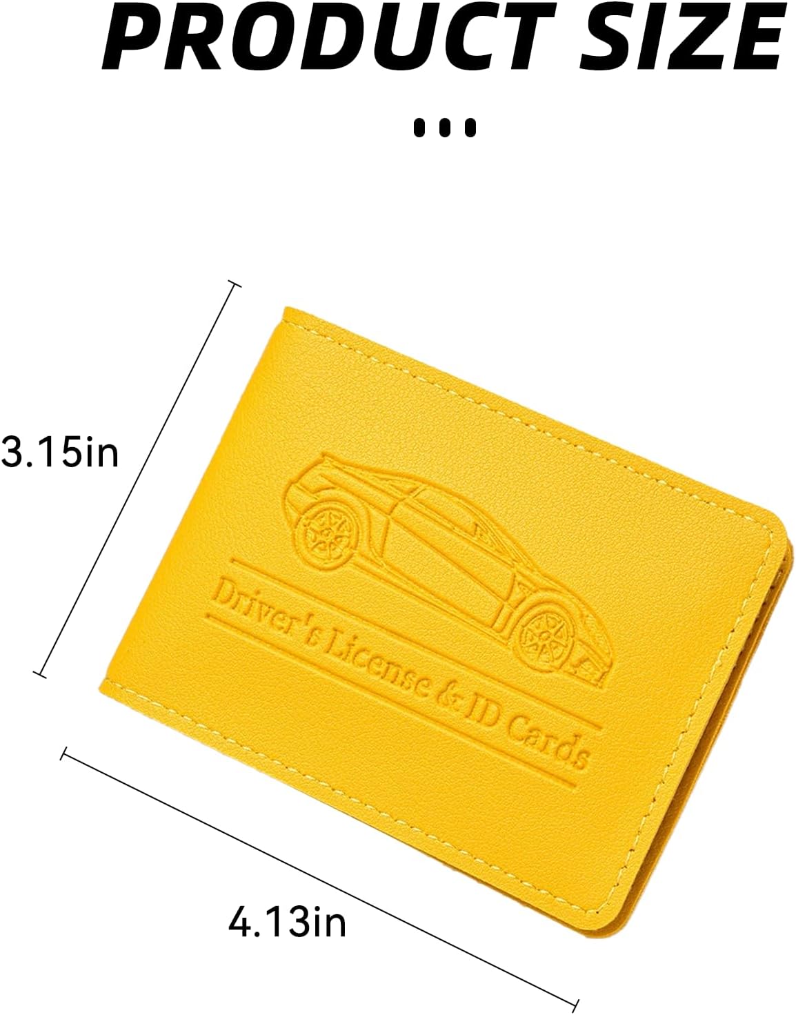 Car Registration and Insurance Holder, Leather Vehicle Document Card Glove Box Organizer, Essential Small Auto Driver License Case, Universal Automotive Interior Accessories(Black)