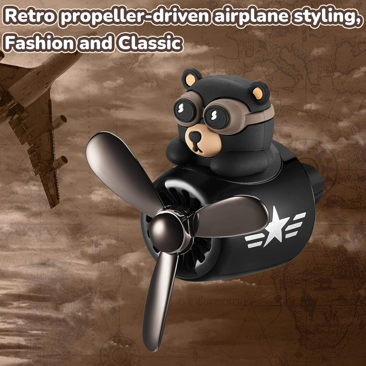Tallew Car Air Freshener Cute Duck Car Vent Clip Diffuser with Rotating Propeller Outlet Vent 2.5" x 2.4" x 2.1" Easy to Install Included 2 Scents Aroma Tablets Aromatherapy Ornament Auto Accessories