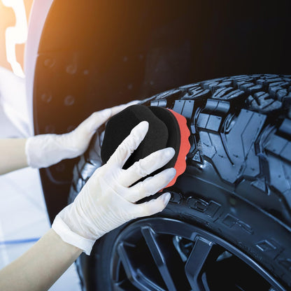 2 Pack Large Tire Shine Applicator Pad, Tire Hex Grip Applicator, Tire Shine Car Detailing Foam Sponge Tool, Reusable Car Cleaning Supplies After Car Wash Tire Cleaner for Applying Tire Shine