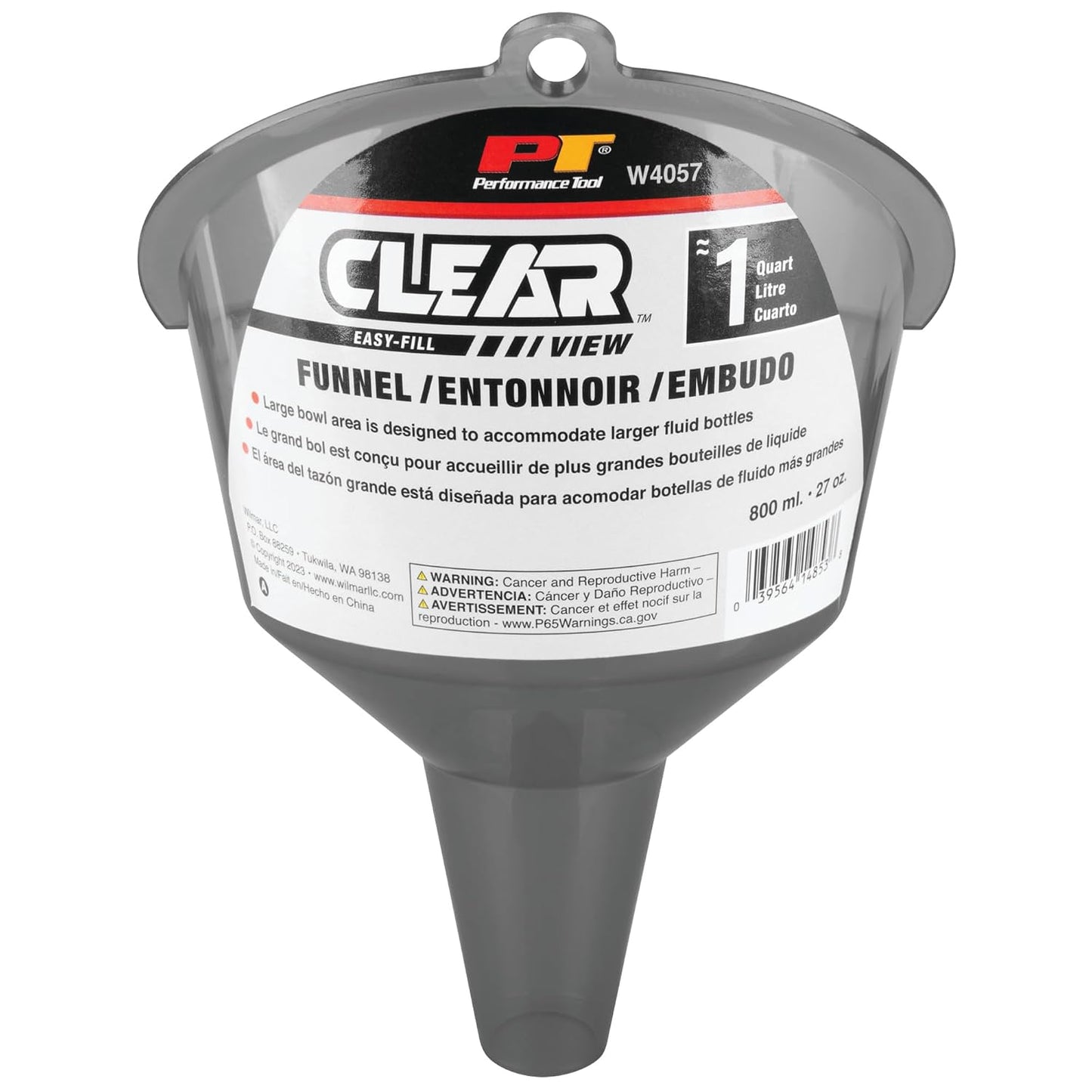 Performance Tool W4053 Clear View Easy-Fill Funnel Set (3 Pieces) - Versatile Liquid Filling Solutions