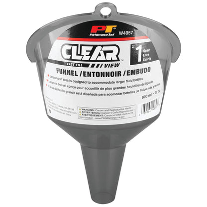Performance Tool W4053 Clear View Easy-Fill Funnel Set (3 Pieces) - Versatile Liquid Filling Solutions