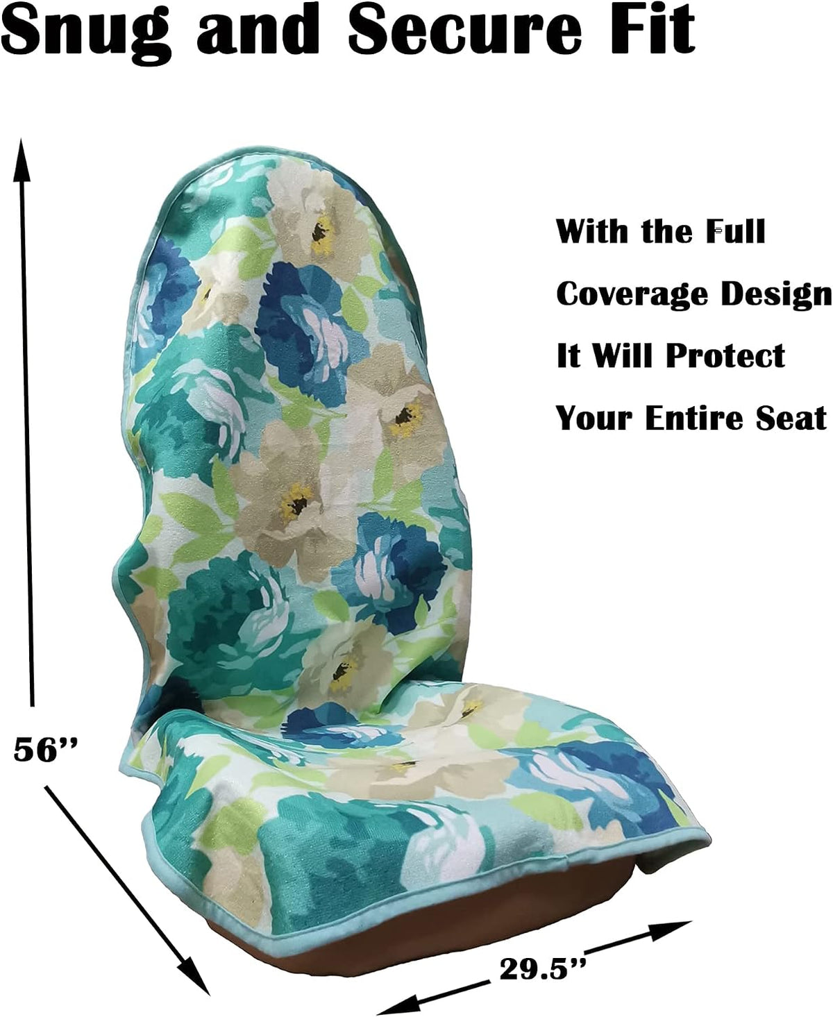 Car Seat Cover Protector Front Seats,for Gym Workout,Running,Swimming,Beach and Hiking,Waterproof Sweat Towel Bucket Seat Covers for Cars SUV Trucks (Black, 1Pcs)